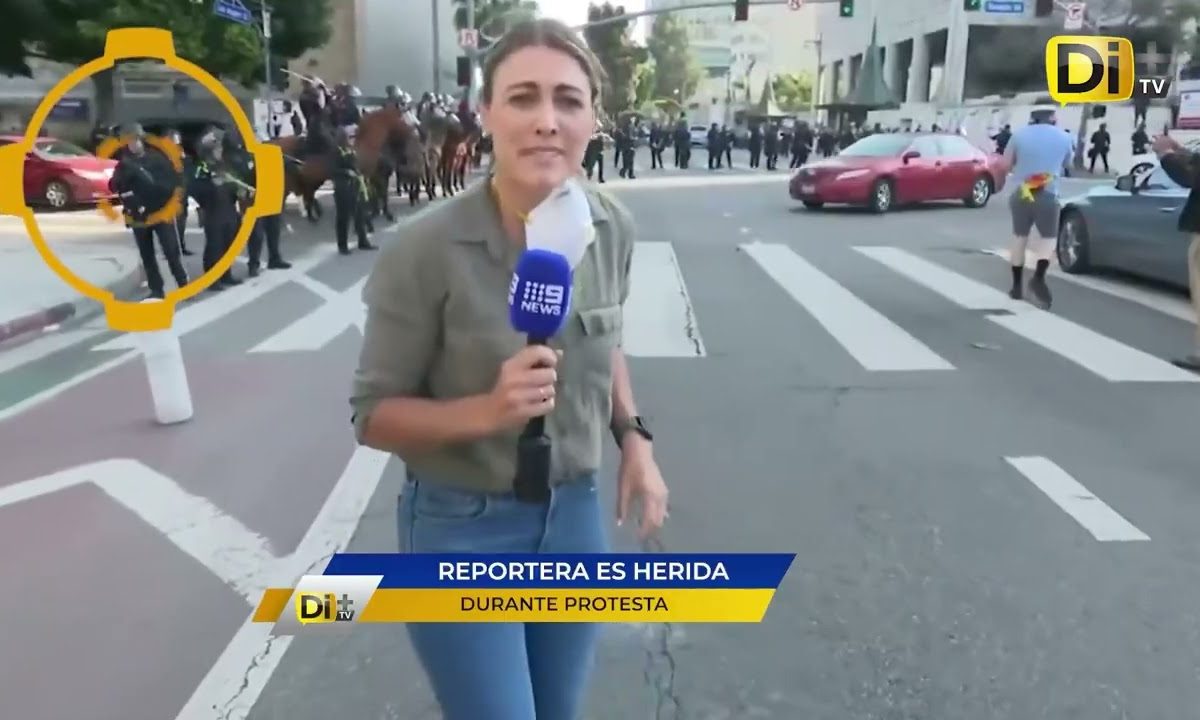 PROTESTAS EN LOS ÁNGELES SE SALEN DE CONTROL; HUBO REPRESIÓN Y QUEMA DE AUTOS