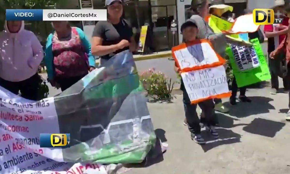 PROTESTAN PARA QUE NO EXTRAIGAN EL AGUA DE SUS MUNICIPIOS