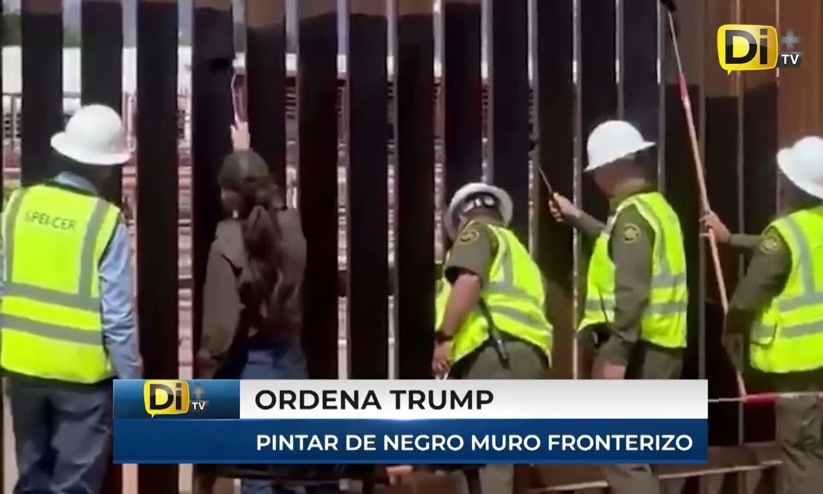 ORDENA TRUMP PINTAR DE NEGRO EL MURO FRONTERIZO