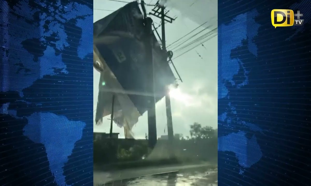 CAE ESPECTACULAR TRAS LA FUERTE LLUVIA QUE CAYÓ EN PUEBLA
