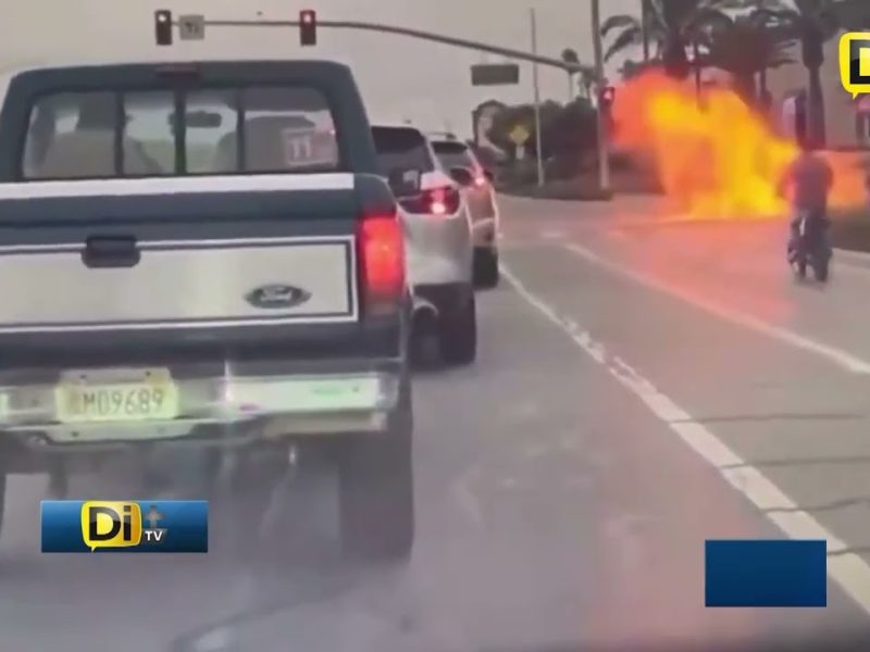 🚨TERMINA ENVUELTO EN LLAMAS POR PASARSE EL ALTO EN EU