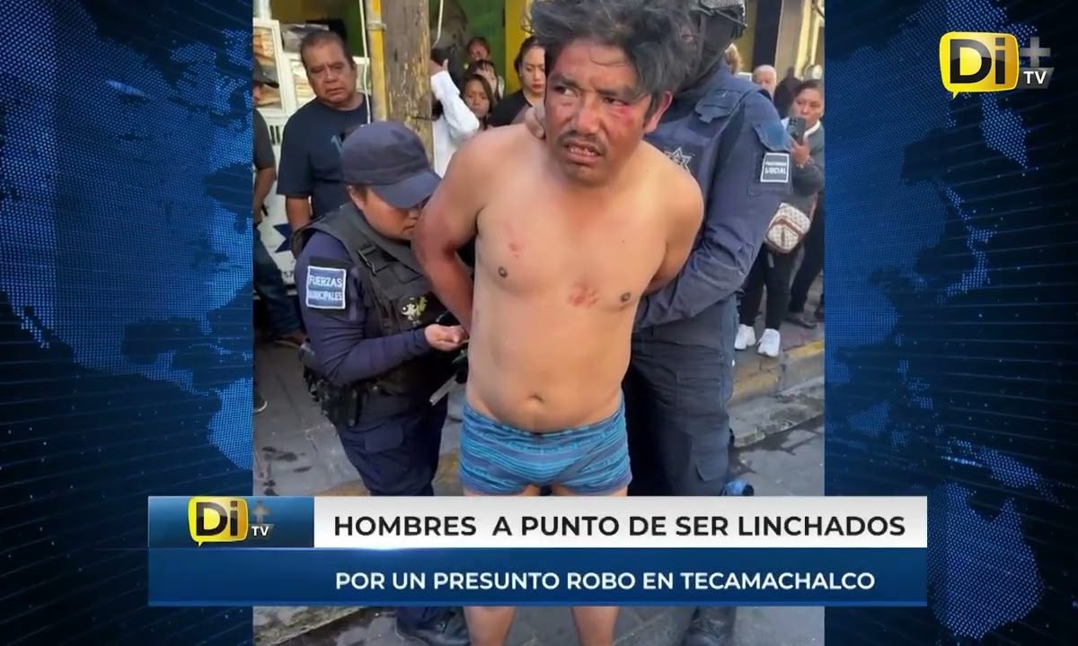 INTENTAN L1NCH4R A DOS HOMBRES EN TECAMACHALCO; A UNO LO D3SNUD4N