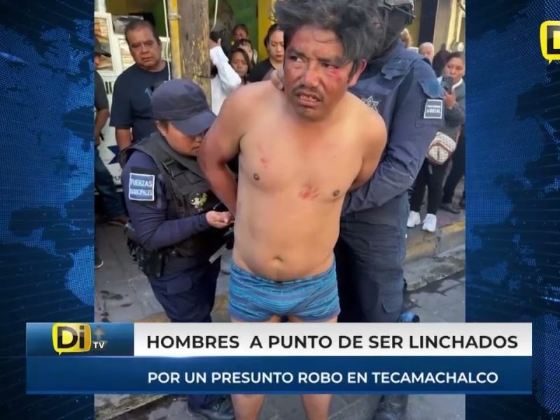 INTENTAN L1NCH4R A DOS HOMBRES EN TECAMACHALCO; A UNO LO D3SNUD4N