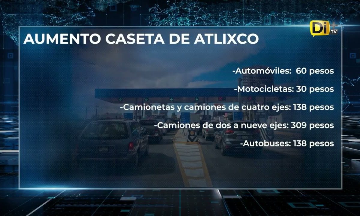 ¡ATENCIÓN! LA CASETA DE ATLIXCO YA CUESTA $60 PESOS