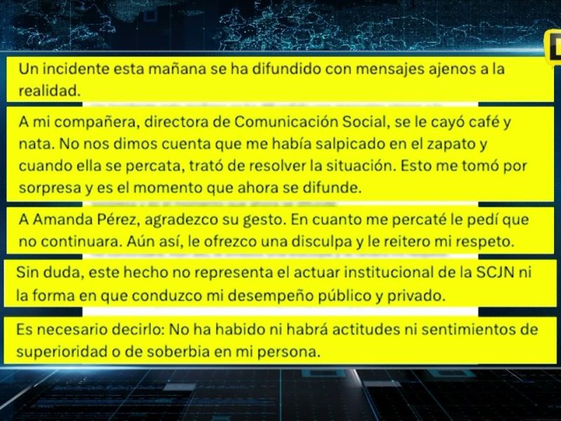 POLÉMICA POR “BOLEADA” AL PRESIDENTE DE LA SCJN