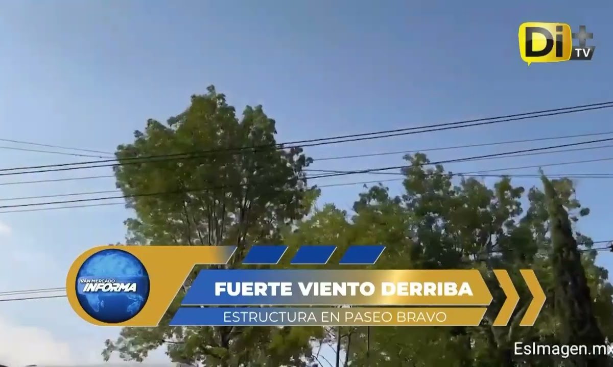 RÁFAGAS DE VIENTO DERRIBAN ESTRUCTURA EN PASEO BRAVO