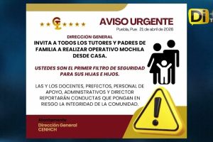 ACTIVAN PROTOCOLOS POR AMENAZAS EN ESCUELAS POBLANAS