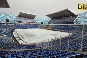 ESTADIO CUAUHTÉMOC QUEDA TAPIZADO POR EL GRANIZO