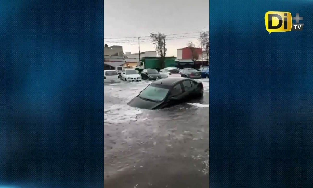 FUERTE TORMENTA CON GRANIZO AZOTA NORTE DE PUEBLA