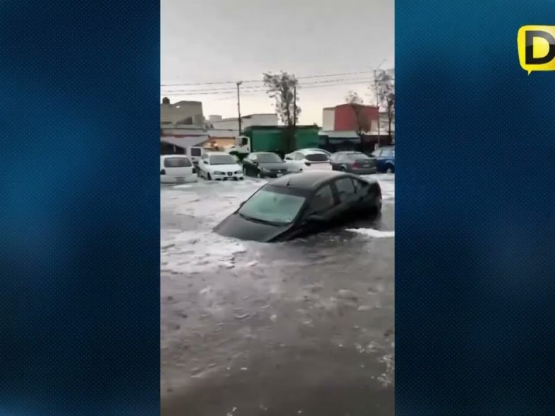 FUERTE TORMENTA CON GRANIZO AZOTA NORTE DE PUEBLA