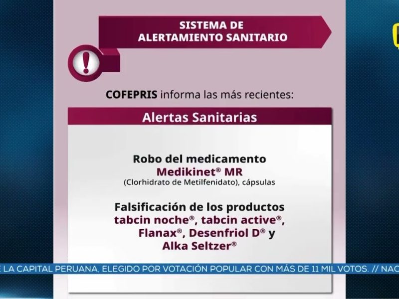 ALERTA SANITARIA EN MÉXICO POR EL ROBO DE MEDICAMENTOS
