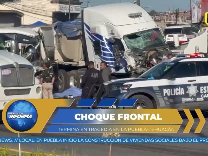MUERE UNA MUJER EN FUERTE CHOQUE EN LA PUEBLA-TEHUACÁN