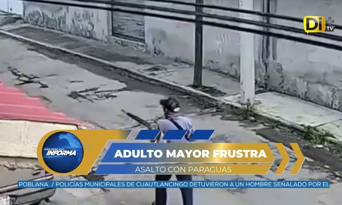 VIDEO: ABUELITO ENFRENTA CON PARAGUAS A ASALTANTE