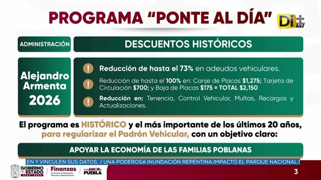 ARRANCA PROGRAMA DE REGULARIZACIÓN DE PLACAS
 #Puebla || La Secretaría de Planeación y Finanzas @SPFAGobPue  presentó el programa 