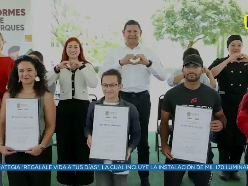 INSTALAN CÁMARAS Y LUMINARIAS EN LOS PARQUES POBLANOS