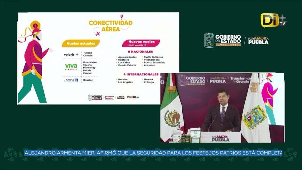 AUTORIZA LA PRESIDENTA SHEINBAUM MODERNIZACIÓN DEL AEROPUERTO HERMANOS SERDÁN
#Puebla || El gobernador Alejandro Armenta @armentapuebla_ confirmó que la presidenta Claudia Sheinbaum @Claudiashein dio luz verde para modernizar el Distrito Aeroportuario del Aeropuerto Internacional Hermanos Serdán. El estado aportará mil millones de pesos para ampliar instalaciones, zonas comerciales, hotelera y frecuencias de vuelos. @ivanmercado te informa