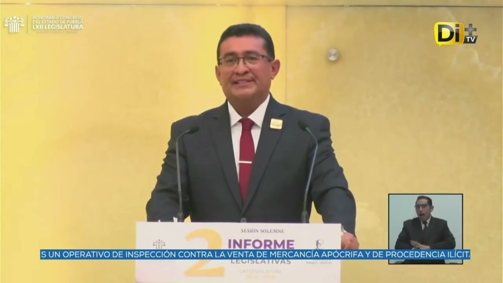 #Puebla || El presidente de la Jugocopo, Pável Gaspar Ramírez presentó el segundo informe de la LXII Legislatura del Congreso, destacando 386 sesiones, la aprobación de seis nuevas leyes, más de 1,800 instrumentos legislativos y 100% de cumplimiento en transparencia.