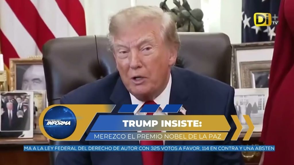 TRUMP INSISTE: MEREZCO EL PREMIO NOBEL DE LA PAZ
  #Nacional || El presidente de EE. UU., Donald Trump, reclamó públicamente el Premio Nobel de la Paz 2026, asegurando haber resuelto ocho conflictos internacionales. El Comité de Oslo anunciará al galardonado este viernes 9 de octubre.@ivanmercado te informa
